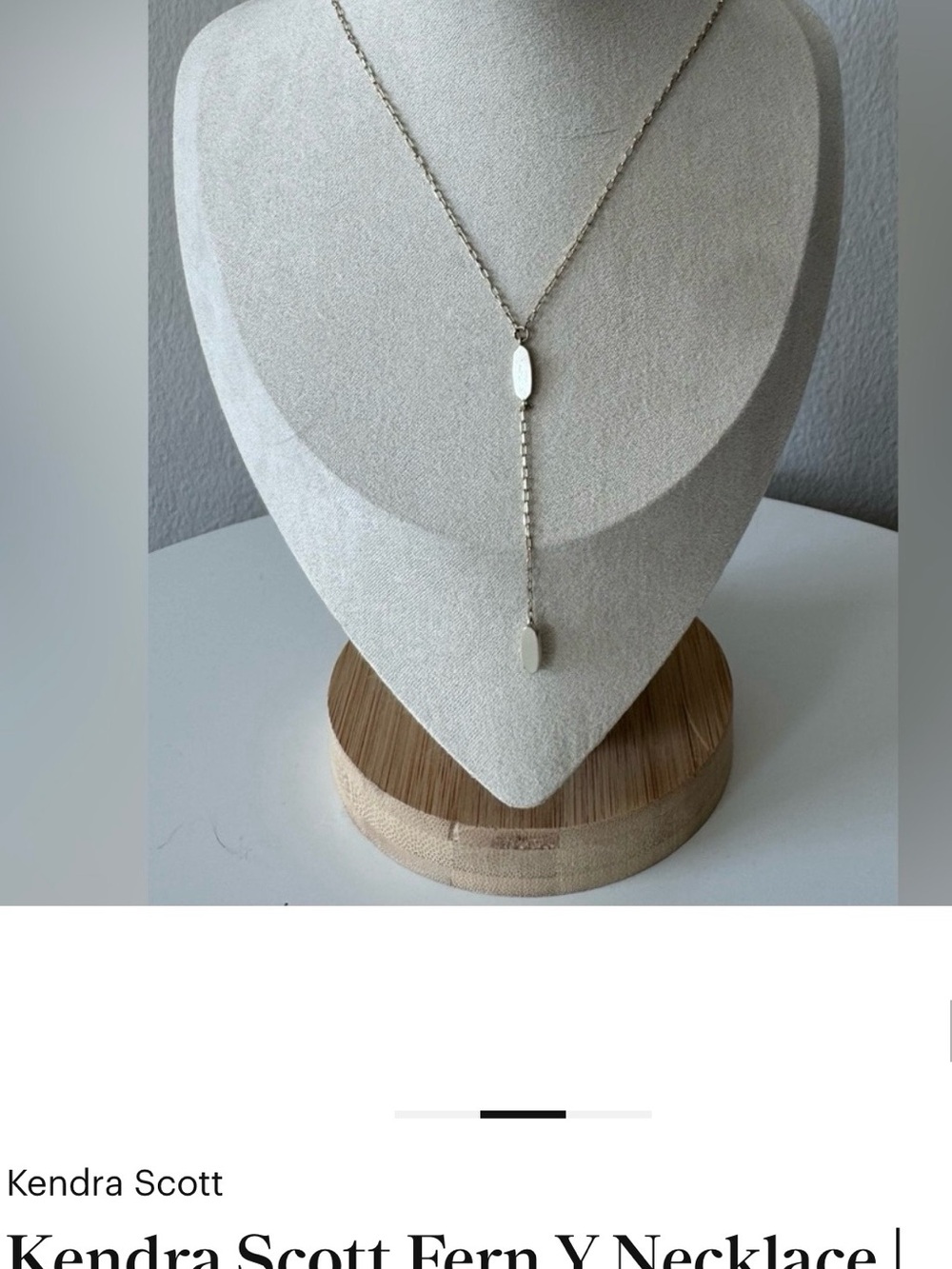 Kendra Scott Silver Fern Y Lariat Necklace